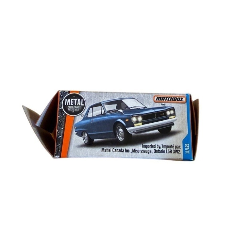 Matchbox 1971 Nissan Skyline 2000 GTX Blue Die-Cast Car Power Grabs Boxed